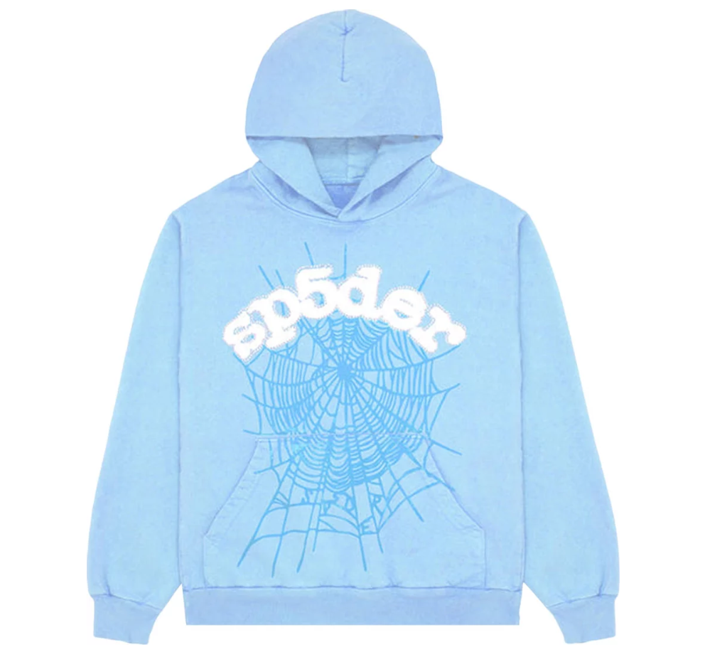 BABY BLUE SPIDER HOODIE